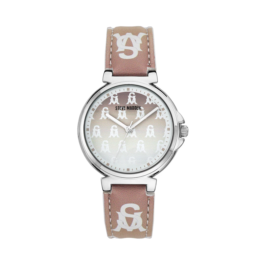 SteveMadden STACKED LOGO WATCH BLUSH MULTI All New 1 SteveMadden STACKED LOGO WATCH BLUSH MULTI All New
