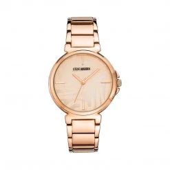SteveMadden CLEAN LINE LINK WATCH ROSE GOLD All New