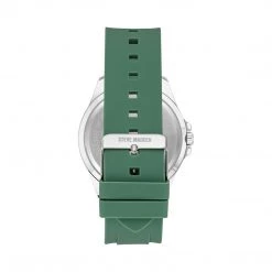 SteveMadden RUBBERIZED ENAMEL CASE WATCH GREEN MULTI