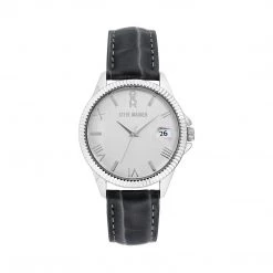 SteveMadden All New CLASSIC EMBOSSED WATCH SILVER MULTI