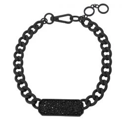 SteveMadden All New CHAIN LINK PENDANT NECKLACE BLACK
