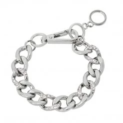 SteveMadden All New PAVE LINK BRACELET SILVER