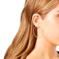 SteveMadden HOOP EARRINGS WITH HEART GOLD