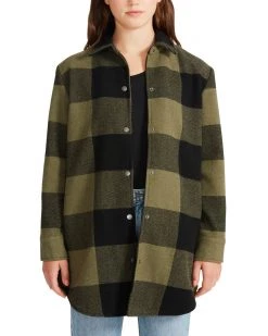 SteveMadden ELDRIDGE PLAID COAT GREEN