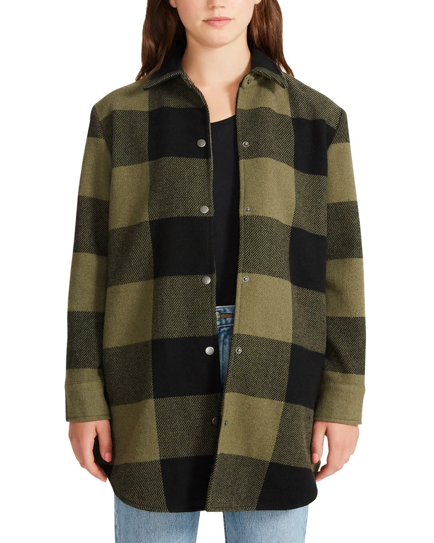 SteveMadden ELDRIDGE PLAID COAT GREEN 2 SteveMadden ELDRIDGE PLAID COAT GREEN