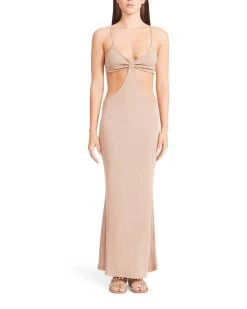 SteveMadden Night Out CUT OUT MAXI DRESS TAN