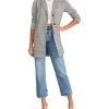 SteveMadden GET PLAID BLAZER BEIGE All New