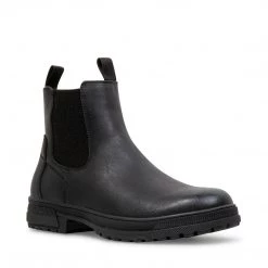 SteveMadden DAVIN BLACK LEATHER MEN'S SHOES