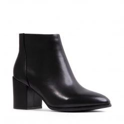 SteveMadden FOGGY BLACK LEATHER WOMEN'S SHOES