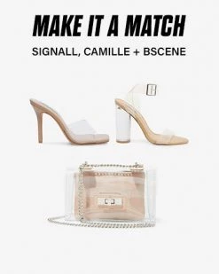 SteveMadden SHOP THE LOOK SIGNALL + CAMILLE + BSCENE CLEAR Pre-Order