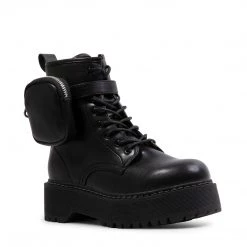 SteveMadden Booties POUCHT BLACK
