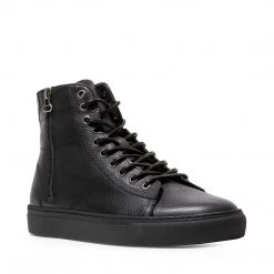 SteveMadden MEN'S SHOES SLASH BLACK LEATHER