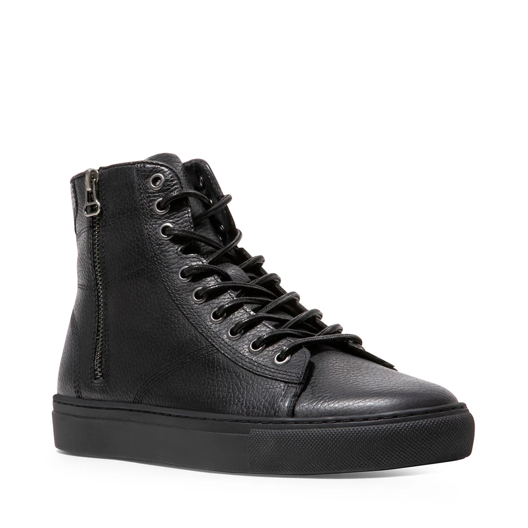 SteveMadden MEN'S SHOES SLASH BLACK LEATHER 2 SteveMadden MEN'S SHOES SLASH BLACK LEATHER