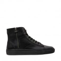 SteveMadden MEN'S SHOES SLASH BLACK LEATHER