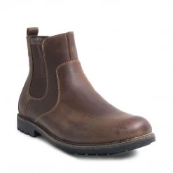 SteveMadden MEN'S SHOES SHADE WATERPROOF BROWN LEATHER