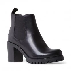 SteveMadden WOMEN'S SHOES ANAYAA BLACK LEATHER