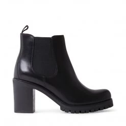 SteveMadden WOMEN'S SHOES ANAYAA BLACK LEATHER