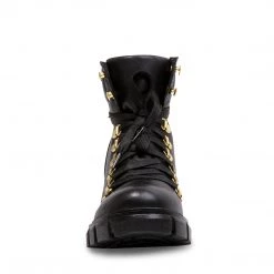 SteveMadden WOMEN'S SHOES HINTT BLACK LEATHER