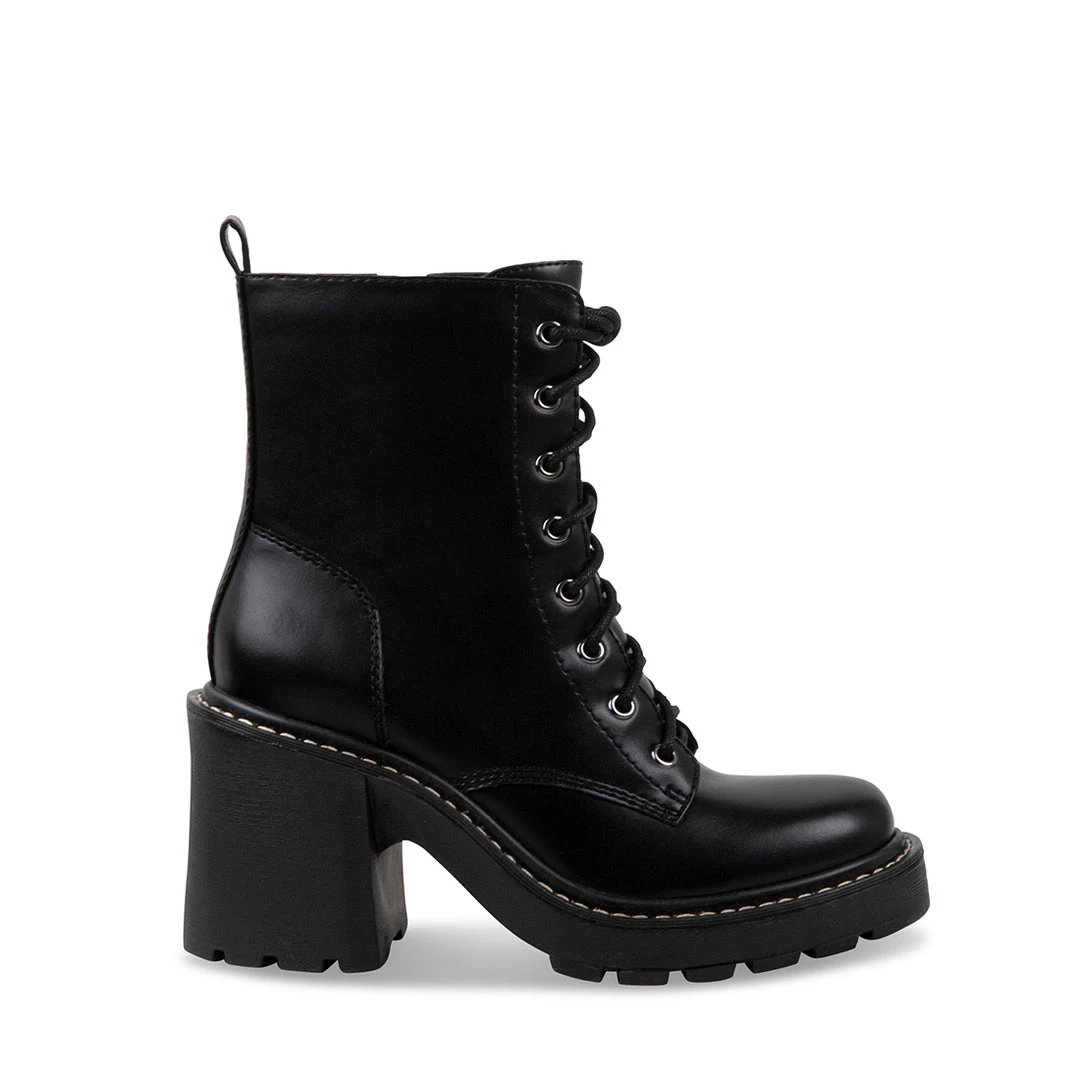 SteveMadden WOMEN'S SHOES LION BLACK LEATHER 1 SteveMadden WOMEN'S SHOES LION BLACK LEATHER