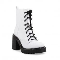 SteveMadden Super Platforms LION WHITE LEATHER