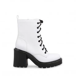 SteveMadden Super Platforms LION WHITE LEATHER