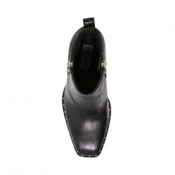 SteveMadden WHISPER BLACK LEATHER 12 SteveMadden WHISPER BLACK LEATHER