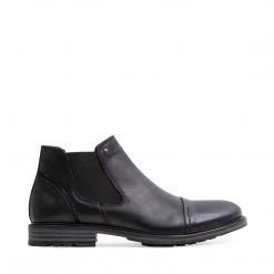 SteveMadden MEN'S SHOES BOAZ BLACK LEATHER