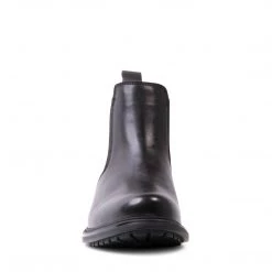 SteveMadden CRIMSON-L WATERPROOF BLACK LEATHER MEN'S SHOES