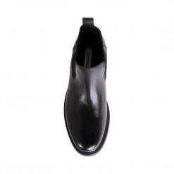 SteveMadden CRIMSON-L WATERPROOF BLACK LEATHER MEN'S SHOES