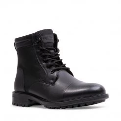 SteveMadden DIRK BLACK LEATHER MEN'S SHOES