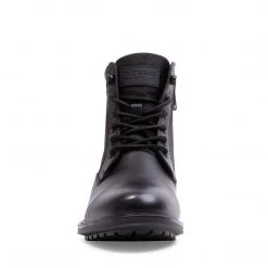 SteveMadden DIRK BLACK LEATHER MEN'S SHOES