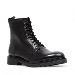 SteveMadden MEN'S SHOES DOXINL BLACK LEATHER