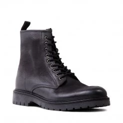 SteveMadden MEN'S SHOES DOXIN BLACK LEATHER