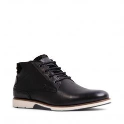 SteveMadden MEN'S SHOES JEREMIAH BLACK LEATHER