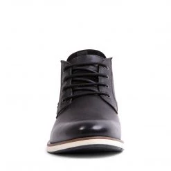 SteveMadden MEN'S SHOES JEREMIAH BLACK LEATHER