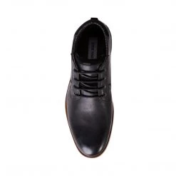 SteveMadden MEN'S SHOES JEREMIAH BLACK LEATHER