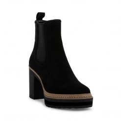 SteveMadden Super Platforms LEXA BLACK SUEDE