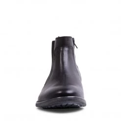 SteveMadden UNLEASH BLACK LEATHER MEN'S SHOES