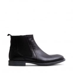 SteveMadden UNLEASH BLACK LEATHER MEN'S SHOES