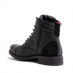 SteveMadden MEN'S SHOES UPWOOD BLACK LEATHER