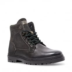 SteveMadden MEN'S SHOES USHERR GREY LEATHER