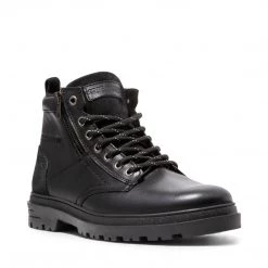 SteveMadden UTURN BLACK LEATHER Men's Shoes