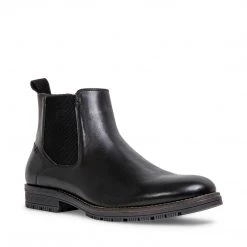 SteveMadden VARIK BLACK LEATHER