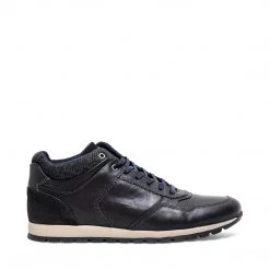 SteveMadden MEN'S SHOES BENCE BLACK LEATHER