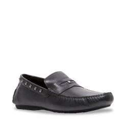 SteveMadden MEN'S SHOES DANIEL BLACK LEATHER