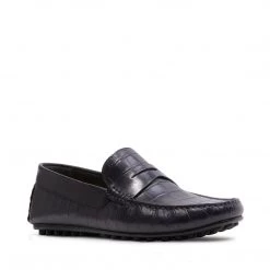 SteveMadden Men's Shoes YORKK BLACK EXOTIC