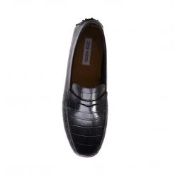 SteveMadden Men's Shoes YORKK BLACK EXOTIC