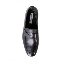 SteveMadden DOLLAS BLACK LEATHER MEN'S SHOES