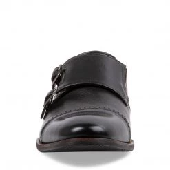 SteveMadden MEN'S SHOES MOORE BLACK LEATHER