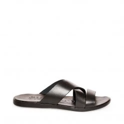 SteveMadden All New STRAPPS BLACK LEATHER